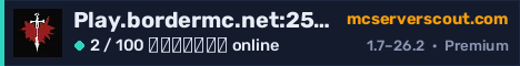 Banner του server Play.bordermc.net:25576