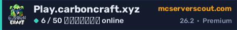 Banner του server Play.carboncraft.xyz