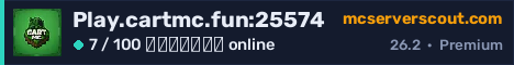 Banner του server Play.cartmc.fun:25574