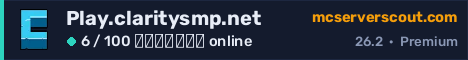 Banner του server Play.claritysmp.net