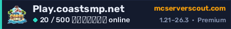 Banner του server Play.coastsmp.net