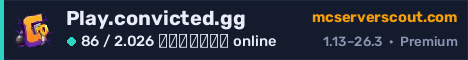 Banner του server Play.convicted.gg