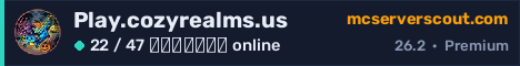 Banner του server Play.cozyrealms.us
