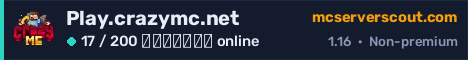 Banner του server Play.crazymc.net