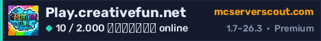 Banner του server Play.creativefun.net