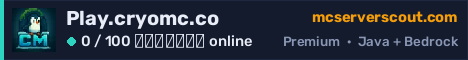 Banner του server Play.cryomc.co
