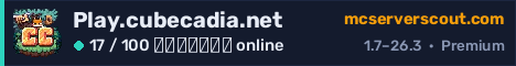 Banner του server Play.cubecadia.net