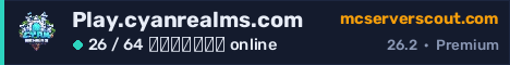 Banner του server Play.cyanrealms.com
