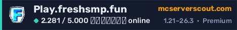 Banner του server Play.freshsmp.fun