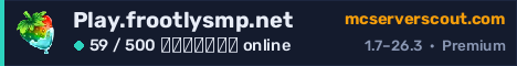 Banner του server Play.frootlysmp.net
