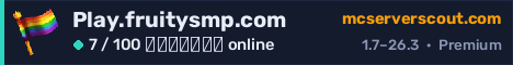 Banner του server Play.fruitysmp.com