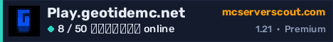 Banner του server Play.geotidemc.net