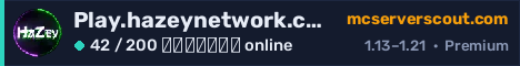 Banner του server Play.hazeynetwork.com