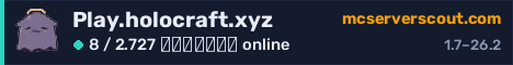 Banner του server Play.holocraft.xyz