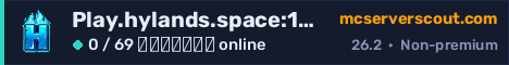 Banner του server Play.hylands.space:19146