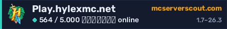 Banner του server Play.hylexmc.net