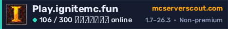 Banner του server Play.ignitemc.fun