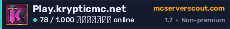 Banner του server Play.krypticmc.net