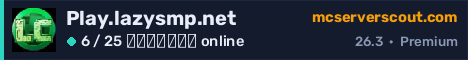 Banner του server Play.lazysmp.net