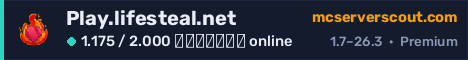 Banner του server Play.lifesteal.net