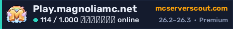 Banner του server Play.magnoliamc.net