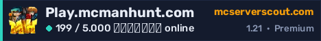 Banner του server Play.mcmanhunt.com