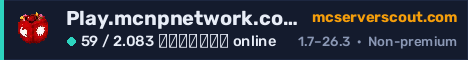 Banner του server Play.mcnpnetwork.com
