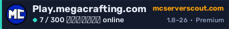 Banner του server Play.megacrafting.com