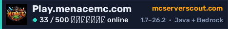Banner του server Play.menacemc.com