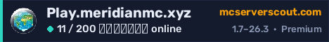 Banner του server Play.meridianmc.xyz