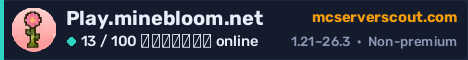 Banner του server Play.minebloom.net