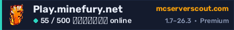 Banner του server Play.minefury.net