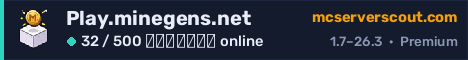 Banner του server Play.minegens.net