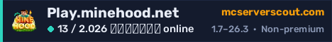 Banner του server Play.minehood.net
