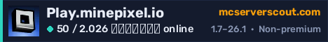 Banner του server Play.minepixel.io