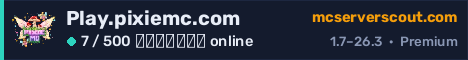 Banner του server Play.pixiemc.com