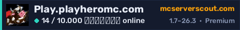 Banner του server Play.playheromc.com