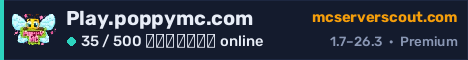 Banner του server Play.poppymc.com