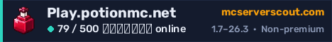 Banner του server Play.potionmc.net