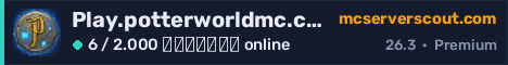 Banner του server Play.potterworldmc.com