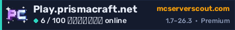 Banner του server Play.prismacraft.net