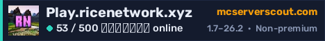 Banner του server Play.ricenetwork.xyz