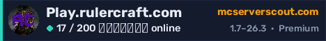Banner του server Play.rulercraft.com
