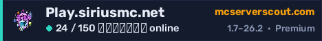 Banner του server Play.siriusmc.net