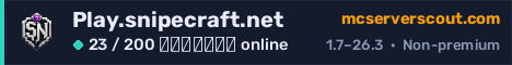 Banner του server Play.snipecraft.net