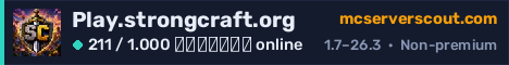 Banner του server Play.strongcraft.org