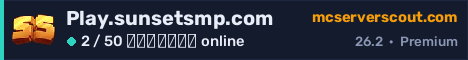 Banner του server Play.sunsetsmp.com