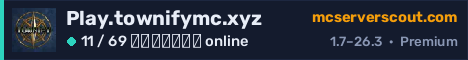 Banner του server Play.townifymc.xyz