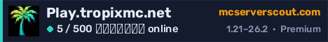 Banner του server Play.tropixmc.net