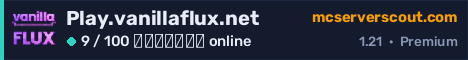 Banner του server Play.vanillaflux.net